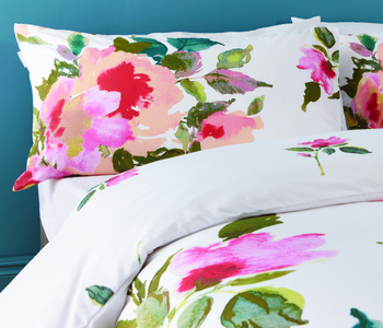 Catherine Lansfield Abstract Floral Duvet Cover and Pillowcase Set