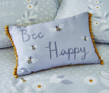Catherine Lansfield Bee Happy Filled Cushion